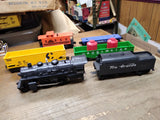 Vtg O27 Gauge Lionel Black River Train Set Steam Engine Tender 5 Cars Box Works+