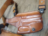 Galco RH Holster #248 & Double Magazine SCL22 Shoulder Holster Tan Leather Nice!