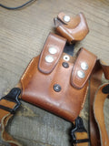 Galco RH Holster #248 & Double Magazine SCL22 Shoulder Holster Tan Leather Nice!