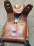 Galco RH Holster #248 & Double Magazine SCL22 Shoulder Holster Tan Leather Nice!