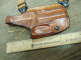 Galco RH Holster #248 & Double Magazine SCL22 Shoulder Holster Tan Leather Nice!