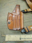 Galco RH Holster #248 & Double Magazine SCL22 Shoulder Holster Tan Leather Nice!