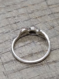 Vtg Women's 10K White Yellow Rose Gold Ring Harley Davidson Motorcycles Size 6.5