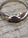 Vtg Women's 10K White Yellow Rose Gold Ring Harley Davidson Motorcycles Size 6.5