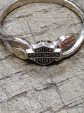 Vtg Women's 10K White Yellow Rose Gold Ring Harley Davidson Motorcycles Size 6.5