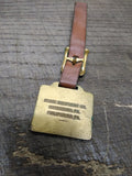 Vtg International Harvester Brass Pocket Watch Fob State Equip Co Harrisburg Pa