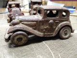 Vtg Antique Toy 1930's AC Williams Cast Iron Red 2 Door Sedan Steel Wheels
