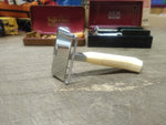 Vtg 1950's Gem Featherweight Single Edge Safety Razor Plastic Handle Made In USA