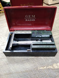 Vtg Gem Micromatic Clog Pruf Single Edge Safety Razor Blade Banks Bakelite Case!