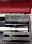 Vtg Gem Micromatic Clog Pruf Single Edge Safety Razor Blade Banks Bakelite Case!