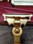 Vtg Schick Injector Single Edge Razor w/Butterscotch Handle Injector & Hard Case