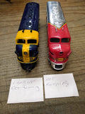 Vtg 2 Pc HO Scale Bachman Diesel Locomotive Lot #307 #4015 Santa Fe Parts Repair