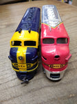 Vtg 2 Pc HO Scale Bachman Diesel Locomotive Lot #307 #4015 Santa Fe Parts Repair