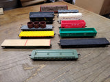 Vtg 12 Pc HO Scale Flat Hopper Car Lot Revell 1956 W Maryland NH AT&SF PC Navy
