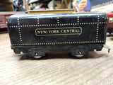 Vtg O Gauge Marx Wind Up Train Set 4 Cars Tender Tanker Side Dump Caboose Works!