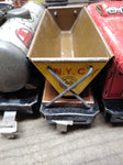 Vtg O Gauge Marx Wind Up Train Set 4 Cars Tender Tanker Side Dump Caboose Works!