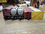 Vtg 4 Pc O Gauge Lionel & American Flyer Tanker Box Car Lot Sunoco NP Conrail