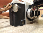 Vtg David White Co Stereo Realist Film Camera f3.5 Shutter Work Flash Case Xtras