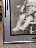Vtg Art Deco Reverse Paint Glass Matted Chrome Frame Smiling Baby Photo 12"x10"
