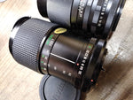Vtg 2 Pc Camera Lens Lot Mamiya/Sekor Auto 35mm 1:2.8 Vivitar Zoom 35-70mm 1:3.5