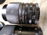 Vtg 2 Pc Camera Lens Lot Mamiya/Sekor Auto 35mm 1:2.8 Vivitar Zoom 35-70mm 1:3.5