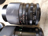 Vtg 2 Pc Camera Lens Lot Mamiya/Sekor Auto 35mm 1:2.8 Vivitar Zoom 35-70mm 1:3.5