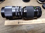 Vtg 2 Pc Camera Lens Lot Mamiya/Sekor Auto 35mm 1:2.8 Vivitar Zoom 35-70mm 1:3.5
