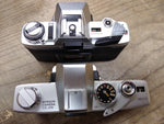 Vtg 2 Pc Minolta Camera Body Parts Repair Lot SRT101 X370 35MM Film Good Shutter