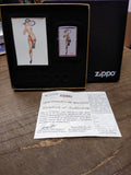Vtg Sealed ZIPPO 1996 Ltd Edition Classic Ballerina Shoes Petty Girl Lighter Box