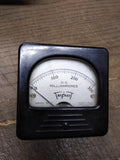 Vtg Triplett 0-300 DC Milliamperes Model 327 T Panel Meter Gauge 3" x 3"