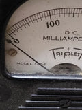 Vtg Triplett 0-300 DC Milliamperes Model 327 T Panel Meter Gauge 3" x 3"