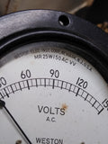 Vtg Weston Electric Inst Co AC Volts 0-150 Model 517 Panel Meter Gauge 2 5/8"