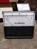 Vtg Double D AC Amperes Ammeter 0-10 Transformer Rated Panel Meter 4 3/4 x 4 1/4