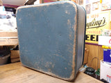 Vtg Olympic Chrome Snare Drum Wood Block Cowbell Sticks Blue Carry Case England