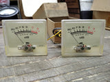 Vtg 2 Pc Technics -20 through +3 Decibel Panel Meter Model 4981 2 3/16" x 1 7/8"
