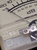 Vtg 2 Pc Technics -20 through +3 Decibel Panel Meter Model 4981 2 3/16" x 1 7/8"