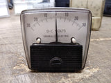 Vtg General Electric DC Volts 30-0-30 Panel Meter 1 3/4" x 1 3/4"