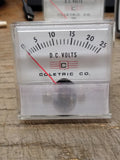 Vtg Coletric DC Volts 0-25 Panel Meter 2 3/8" x 2 3/8" #1