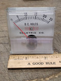 Vtg Coletric DC Volts 0-25 Panel Meter 2 3/8" x 2 3/8" #1