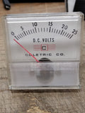 Vtg Coletric DC Volts 0-25 Panel Meter 2 3/8" x 2 3/8" #2