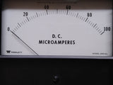 Vtg Triplett Model 420 DL DC Microamperes 0-100 Panel Meter 4 3/4" x 4 1/4"