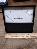 Vtg Triplett Model 420 DL DC Microamperes 0-100 Panel Meter 4 3/4" x 4 1/4"