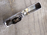Vtg 1995 Zippo Large Mouth Bass Dragonfly Brushed Chrome Cigarette Lighter