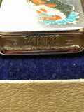 Vtg 1995 Zippo Large Mouth Bass Dragonfly Brushed Chrome Cigarette Lighter