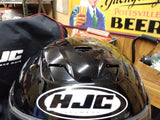 HJC FG 12 Full Face Motorcycle Helmet Size Medium Gloss Black with Carry Bag