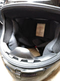 HJC FG 12 Full Face Motorcycle Helmet Size Medium Gloss Black with Carry Bag