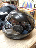 HJC FG 12 Full Face Motorcycle Helmet Size Medium Gloss Black with Carry Bag