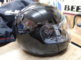 HJC FG 12 Full Face Motorcycle Helmet Size Medium Gloss Black with Carry Bag