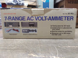 Vtg Micronta Model 22 161A 7 Range AC Volt Clamp Jaw Ammeter w/Manual & Box