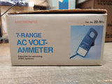 Vtg Micronta Model 22 161A 7 Range AC Volt Clamp Jaw Ammeter w/Manual & Box